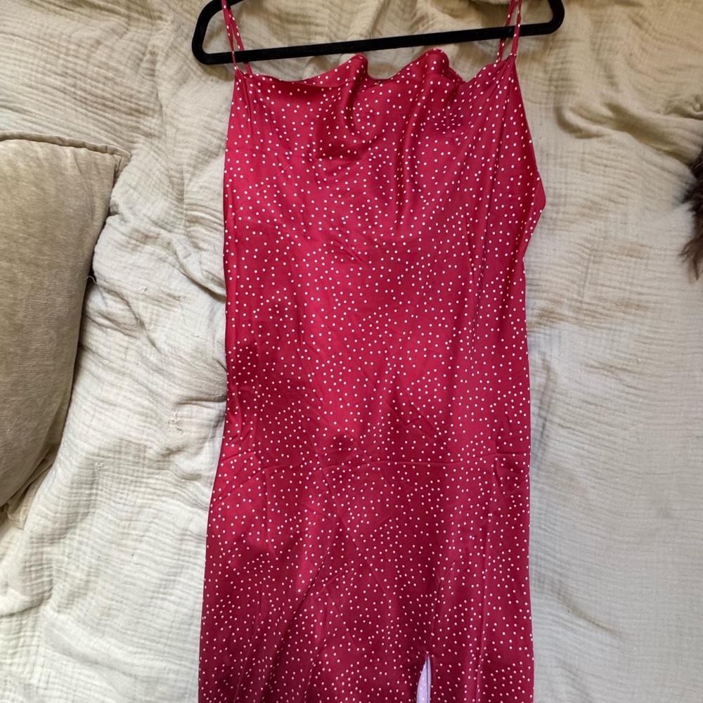 Red Polka Dot Slip Dress